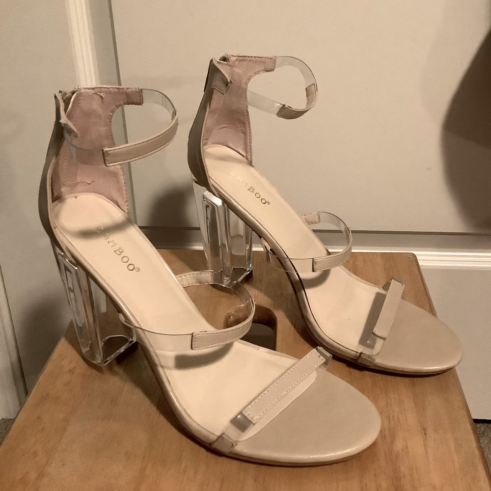 Bamboo brand heeled sandals